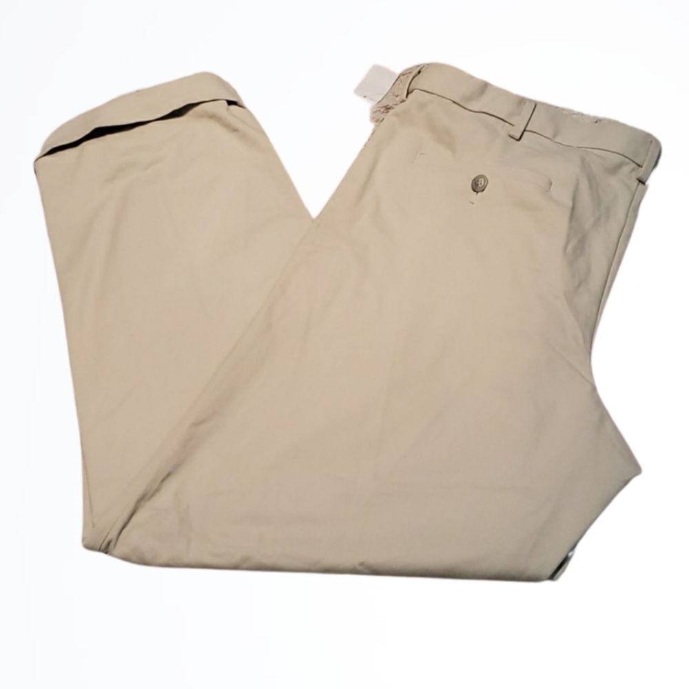 Dockers Relaxed Fit Chino Beige Khaki Cuffed Pant Size 38x32 New With Tags